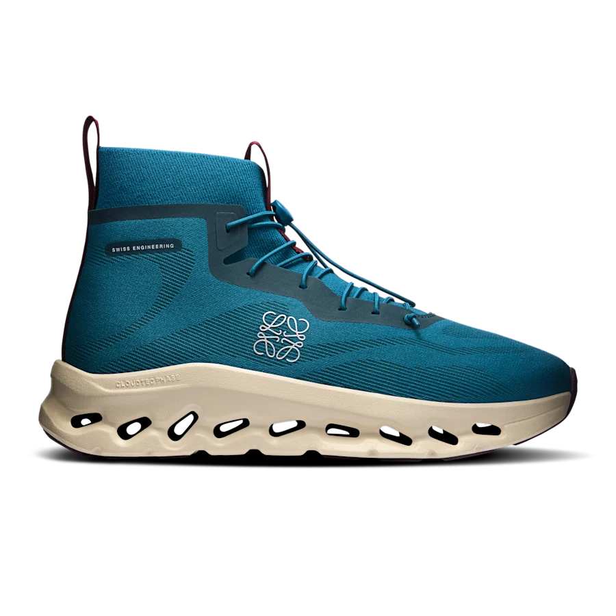 Cloudtilt Hi LOEWE coloris Bleu canard / Avoine — vue 1